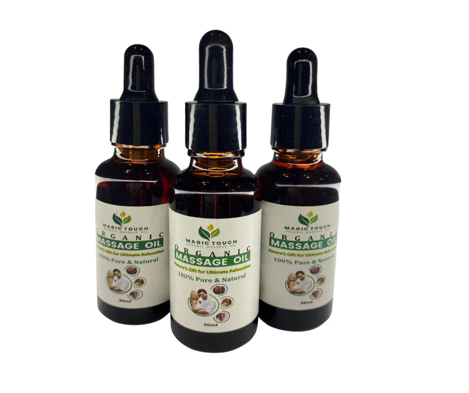 Magic Touch Organic Massage Oil – Herbal Remedy for Joint Pain, Muscle Relief & Men’s Vitality