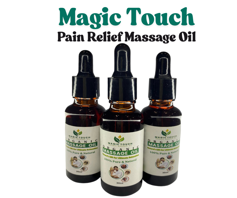 Magic Touch Organic Massage Oil – Herbal Remedy for Joint Pain, Muscle Relief & Men’s Vitality